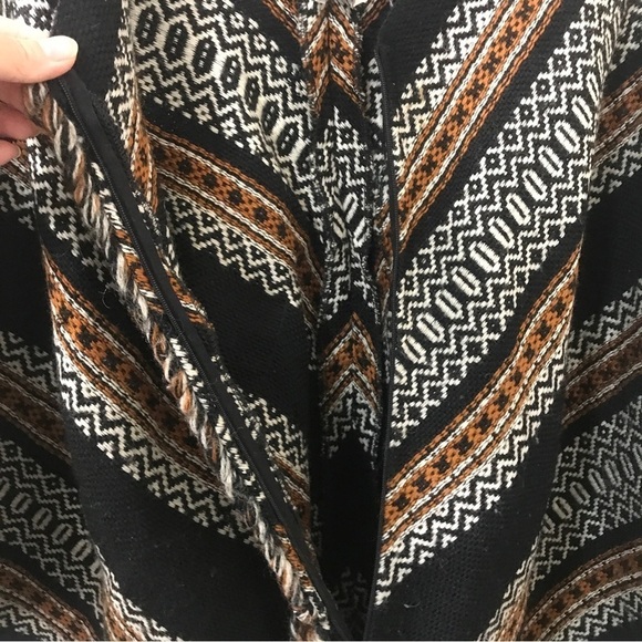 *Vintage* Arolan Kutomo pure wool Nordic knit zip Pirkko maki poncho - Picture 5 of 13